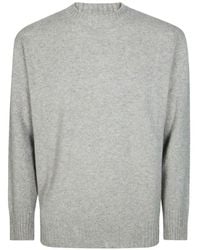 Amaranto - Crew-Neck Knitted Sweater - Lyst
