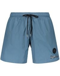 Philipp Plein - Logo-Patch Drawstring Swim Shorts - Lyst