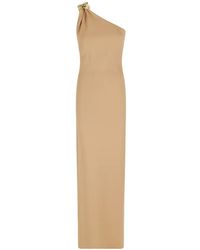 Elisabetta Franchi - Milano One-Shoulder Hardware-Detail Dress - Lyst