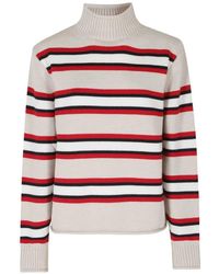 Semicouture - Striped High-Neck Sweater - Lyst