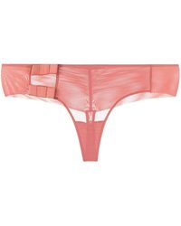 Chantal Thomass Sheer Thong - Pink
