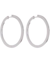 CADAR - 18kt White Gold Hoop Earrings - Lyst