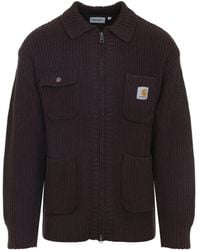Carhartt - Ribbed Zip-Up Cardigan - Lyst