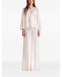 Gemy Maalouf - Guipure Long-Sleeve Top - Lyst