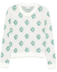 CASABLANCA - Patterned Crew-Neck Sweater - Lyst