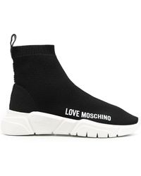 Love Moschino - Slip-On-Sneakers mit Logo - Lyst