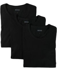 BOSS by HUGO BOSS Cotton Three Pack Black T-shirt in Blue for Men | Lyst