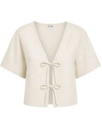 STAUD - Ava Bow-Fastening Blouse - Lyst