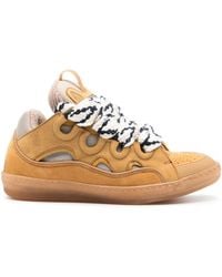 Lanvin - Curb Suede Sneakers - Lyst