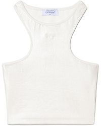 Off-White c/o Virgil Abloh - Ribbed Crop Top - Lyst