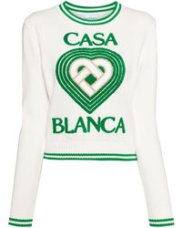 Casablancabrand - Logo-intarsia Cotton Jumper - Lyst