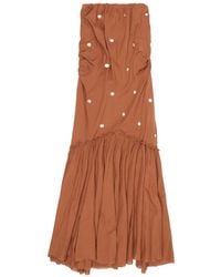 Bimba Y Lola - Toffee Ruched Strapless Dress - Lyst
