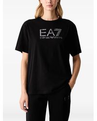 EA7 - Logo-Print T-Shirt - Lyst