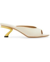 Ferragamo - S-Shaped Heeled Slides - Lyst