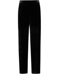 BIANCO LEVRIN - Velvet Elasticated-Waist Trousers - Lyst