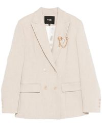 Maje - Brooch-Detail Blazer - Lyst
