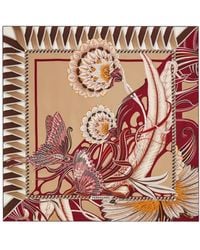 Ferragamo - Flowers And Butterflies Print Shawl - Lyst