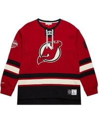 Mitchell & Ness - New Jersey Devils Heritage Pullover Met Veters - Lyst