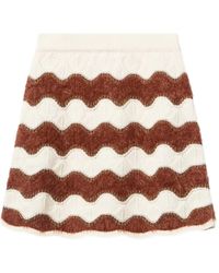 La DoubleJ - Wave Pattern Mini Skirt - Lyst