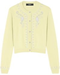Versace - Bead-embellished Knit Cardigan - Lyst