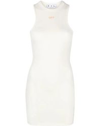 Off-White c/o Virgil Abloh - Sleek Rowing Logo-Print Minidress - Lyst