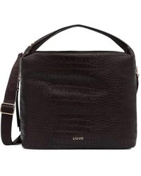 Liu Jo - Large Croc-Effect Tote Bag - Lyst