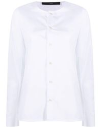 SAPIO - Collarless Button-down Shirt - Lyst