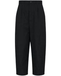 Junya Watanabe - Garment-Dyed Pleated Cropped Trousers - Lyst