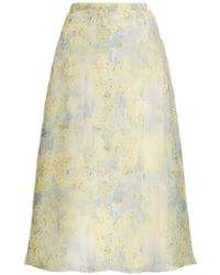 Alberta Ferretti - Floral-Print Skirt - Lyst