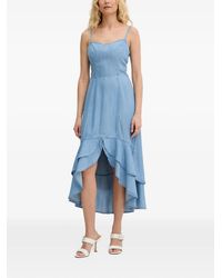 Guess - Marina Gelaagde Midi-Jurk Met Ruches - Lyst