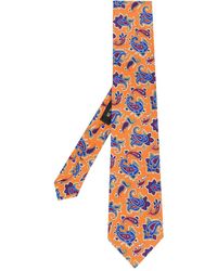 Etro Cravatta con motivo paisley - Arancione