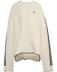 adidas - Pull En Maille Torsadée À Rayures - Lyst