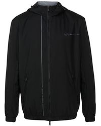 Armani Exchange - Logo-print Hooded Jacket - Lyst