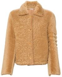 Thom Browne - Button-Up Shearling Jacket - Lyst