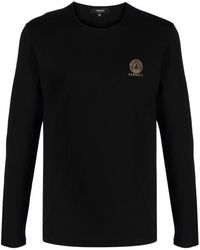 Versace - Langarmshirt mit Logo-Print - Lyst