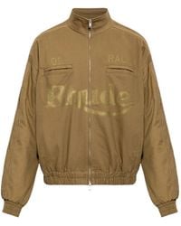 Rhude - Rally Track Logo-Print Zip-Up Jacket - Lyst