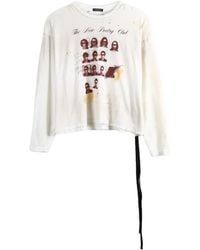 Ann Demeulemeester - Nikita Distressed Graphic-Print T-Shirt - Lyst