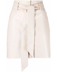 Nanushka - A-Line Belted Mini Skirt - Lyst