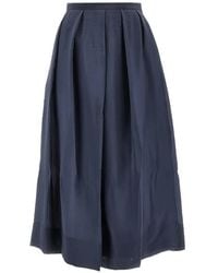 Emporio Armani - Pleated Midi Skirt - Lyst