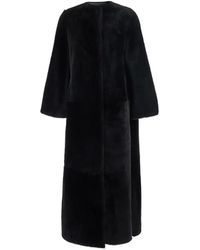 Yves Salomon - Concealed-Fastening Faux-Fur Coat - Lyst