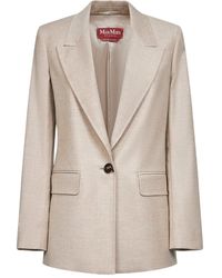 Max Mara - Blazer Con Solapas De Muesca - Lyst