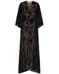 Pierre Louis Mascia - Sequin-Embellished Velvet-Motif Dress - Lyst