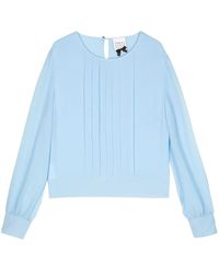 Edward Achour Paris - Blusa A Maniche Lunghe Con Pieghe - Lyst