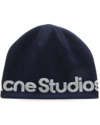 Acne Studios - Logo-Intarsia Beanie Hat - Lyst