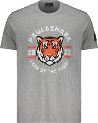 Paul & Shark - Graphic-Print Cotton T-Shirt - Lyst