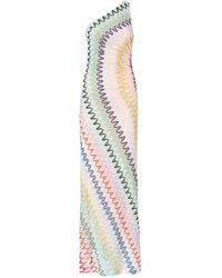 Missoni - One-Shoulder Zig-Zag Maxi Dress - Lyst