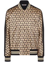Valentino Garavani - Neutral Toile Iconographe Satin Jacket - Lyst