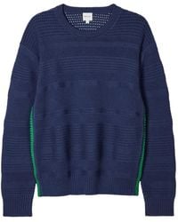 Paul Smith - Textured-Knit Side-Stripe Sweater - Lyst