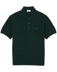 Lacoste - Cable-Knit Short-Sleeve Polo Shirt - Lyst