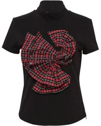 GRACE ELWOOD - Cuff-Detailed Jersey T-Shirt - Lyst